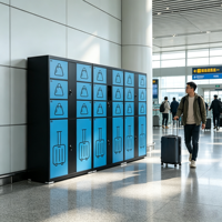 Casier de rangement intelligent personnalisable OEM/ODM pour bagages, armoire de stockage de bagages en libre-service pour gares et aéroports