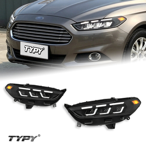 Conjuntos de faros delanteros TYPY estilo Mustang para Ford Mondeo 2013-2016 con luces LED de circulación diurna y direccionales secuenciales - Product Image 1