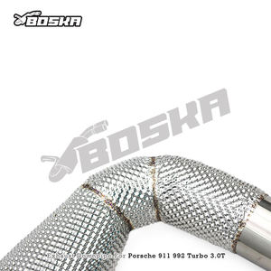 ท่อไอเสียตรง OEM สำหรับ Porsche 911 992 Turbo 3.0T ปี 2020-2023 ยี่ห้อ Boska Exhaust ระบบไหลอิสระ ทำจากสแตนเลส - Product Image 2