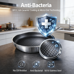 Ensemble de casseroles multifonctionnelles de qualité supérieure en acier inoxydable 316 écologique, 100% céramique, antiadhésif, pour la maison - Product Image 3