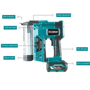 Clavadora y grapadora inalámbrica LIANGYE 20V 2 en 1, 30 disparos/min, <span class=keywords><strong>pistola</strong></span> <span class=keywords><strong>de</strong></span> <span class=keywords><strong>clavos</strong></span> eléctrica con certificación GS/CE <span class=keywords><strong>para</strong></span> pisos, techos y estructuras. - Product Image 5