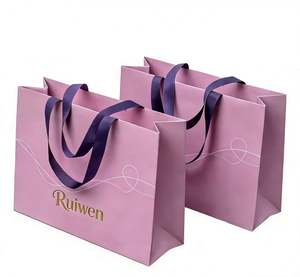 Sacs en papier épais personnalisés avec logo pour magasins de vêtements et de chaussures, emballages de luxe avec poignées, vente en gros directe usine - Product Image 6