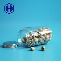 Pot en plastique vide rond de 360 ml avec bouchon à vis en aluminium et impression sérigraphique pour bonbons, gelées et chocolats – Conception d'emballage cadeau en gros