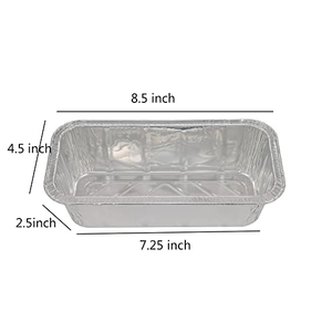Barquettes en aluminium avec couvercles (8,5"x5,5") Capacité 1,8 LB, récipients alimentaires en aluminium avec couvercles pour la cuisson, la préparation de repas et les plats à emporter congelés - Product Image 3