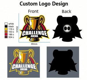 Broche de metal con forma de rompecabezas colorido, pin esmaltado con serigrafía, insignia temática de anime para coser y decorar. - Product Image 2