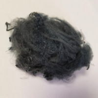 Fibre de polyester recyclée rouge 6D51MM utilisée pour le feutre