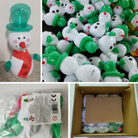 Décorations de Noël gonflables OEM PVC Père Noël Bonhomme de neige et arbre Fournitures pour décorations de Noël Bonhomme de neige mignon avec chapeau