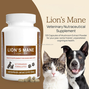 Champignon Crinière <span class=keywords><strong>de</strong></span> <span class=keywords><strong>Lion</strong></span> pour Chiens et Chats – Soutien Cognitif et Bien-être – 120 Capsules – Booster Naturel pour la Santé Cérébrale – Complément Alimentaire Naturel pour Animaux <span class=keywords><strong>de</strong></span> Compagnie - Product Image 2