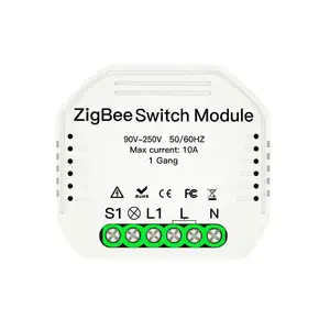 Interruptor de luz inteligente con protocolo Zigbee, funciona con google home, control independiente para interruptor de pared regular