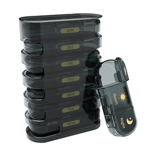 Pastillero semanal Gujia <span class=keywords><strong>de</strong></span> 21 compartimentos, material ABS + PP, estuche <span class=keywords><strong>de</strong></span> viaje portátil ecológico para organización <span class=keywords><strong>de</strong></span> medicina diaria - Product Image 1