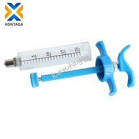 Injecteur de vaccin pour animaux TPX 10ml/20ml, pistolet d'injection, seringue vétérinaire en plastique et acier avec écrou de dosage pour le bétail