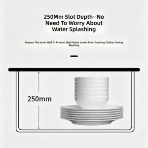Lavello da Cucina Sottopiano UD3320 in Nanotech Oro a Doppia Vasca, <span class=keywords><strong>Dimensioni</strong></span> 33x20x10 Pollici, Lavello Artigianale in Acciaio Inox 304 - Product Image 3