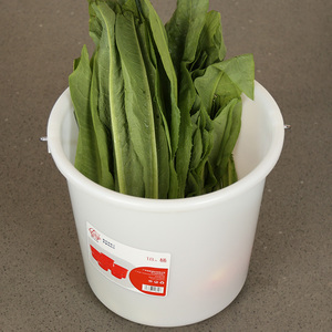 Pearl River Red 8L Round <b>Plastic</b> <b>Food</b> <b>Container</b> Bucket with Handles Portable and Modern Design - Product Image 5