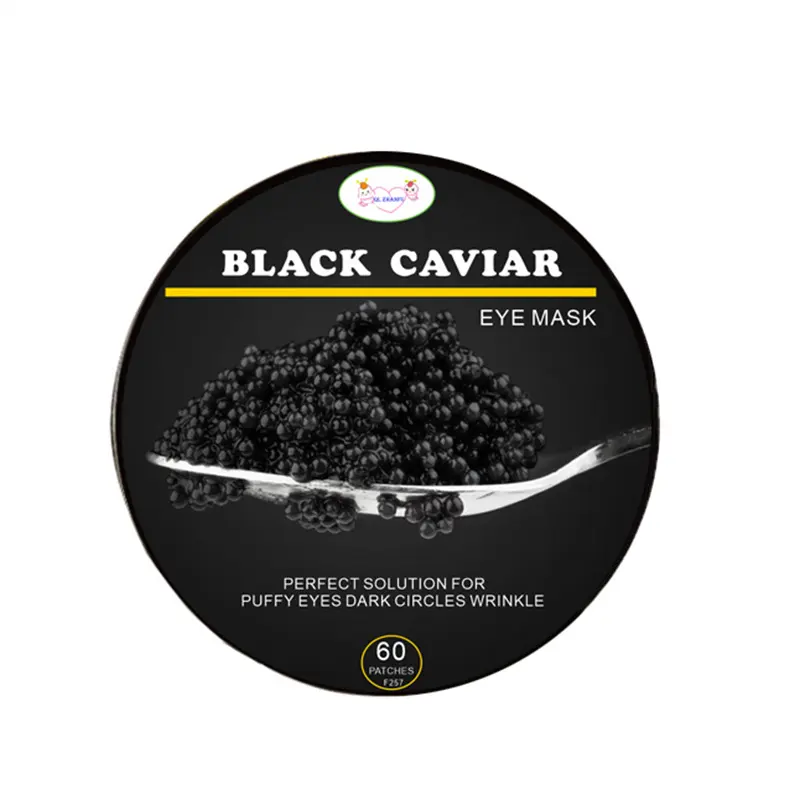 Deep Sea Caviar Eye Mask Black Gold Anti-Aging Anti-Puffiness Moisturizing Sodium Hyaluronate Unisex Eye Skin Care