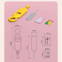 Porte-carte SIM en silicone avec outil d'éjection de carte SIM et broche d'extraction, breloque de sac à dos pour smartphone, homme, femme, activités de plein air