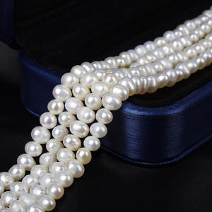 Perles d'eau douce naturelles blanches et roses en gros pour la fabrication de bijoux, perles semi-finies pour colliers, perles en vrac - Product Image 4