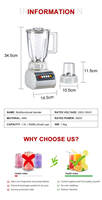 Zware huishoudelijke voedselprocessor, wortelpers, extractor met mes, sapcentrifuge, blender voor hotelgebruik, babyfles, fruit, KB02001