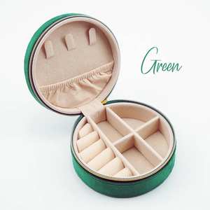 Logo Printed Luxury Organizer <b>Ring</b> Earrings Velvet Gift Jewelry Packaging <b>Custom</b> Jewellery Box - Product Image 3