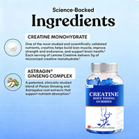 Gummies de Créatine Monohydrate Naturelle à Prix de Gros, Saveur Framboise Bleue, pour le Développement Musculaire