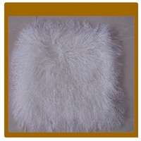 Coussins en fourrure de mouton mongole, housses tibétaines en peau de mouton
