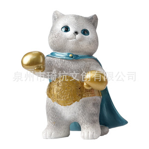 ตุ๊กตาแมวน่ารักใส่แว่นตาและแล็ปท็อป ของตกแต่งเรซิ่นสำหรับบ้าน สำนักงาน โต๊ะทำงาน ของขวัญ - Product Image 5