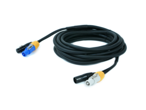 Câble <span class=keywords><strong>Combo</strong></span> de Scène sur Mesure ABCCABLS, Longueur Personnalisée, Connecteurs <span class=keywords><strong>XLR</strong></span> Mâle/Femelle + Powercon Bleu/Blanc pour Équipement Audio et d'Éclairage Scénique - Product Image 1