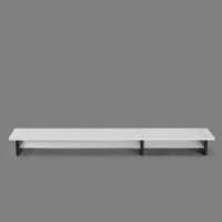 Bureau debout réglable en hauteur SAMDI au design minimaliste moderne, avec fixations installables, en acrylique sablé, réglable de 720 à 1170 mm