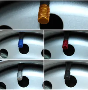 Aluminium Schrader Car Tire Valve Cap Dust Valve Stem Caps