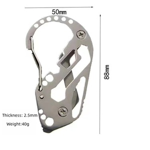 Mousqueton multifonctionnel en acier inoxydable pour l'extérieur, le camping et l'alpinisme. - Product Image 6