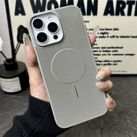 Coque magnétique fine à dissipation thermique et ventilation pour iPhone 17, étui anti-chute ultra-fin en PC mat pour Apple 16/15