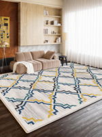 Tapis moelleux de style marocain imprimé en 3D de haute qualité, lavable, pour chambre à coucher, salle à manger, chambre d'hôtel