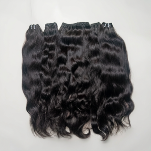 100% faisceaux de cheveux indiens ondulés bruts non transformés Remy cuticule alignée naturel lâche soyeux vague droite soyeux Style droit - Product Image 4