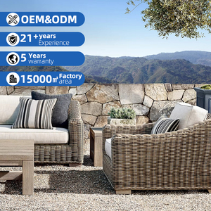 โรงแรมสวนโซฟาลาน<span class=keywords><strong>หวาย</strong></span>ชุดโซฟาหวายหวายกลางแจ้งกรอบอลูมิเนียมชุด<span class=keywords><strong>โซฟา</strong></span><span class=keywords><strong>หวาย</strong></span> - Product Image 1