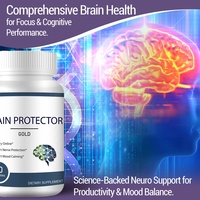 OEM/ODM pour la santé du cerveau Suppléments à base de plantes 60pcs Extrait de Ginkgo Biloba L-théanine GABA pour Focus Capsules d'acide neuronique