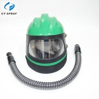 Casque de sablage de haute qualité pour sablage, casquette de protection verte pour sablage