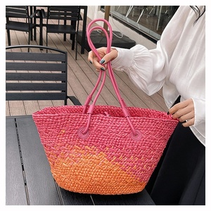 Borsa a tracolla in paglia di vimini francese, stile pastorale, borsa tote intrecciata, borsa da spiaggia per vacanze, borse in paglia di rafia - Product Image 4