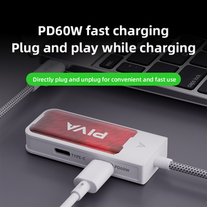 Adaptador de juego tipo <span class=keywords><strong>C</strong></span> 4 en 1 3,5mm PD60W carga rápida <span class=keywords><strong>USB</strong></span> <span class=keywords><strong>C</strong></span> transferencia de datos USB2.0 DAC 32Bit/384Khz 480Mbps Pantalla de potencia de carga - Product Image 6