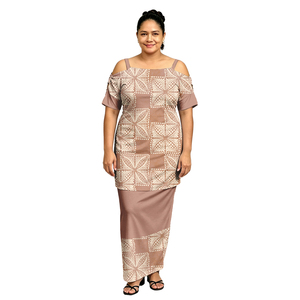 Abbigliamento con Maniche Traforate per Donna, Puletasi Polinesiano Oversize Sexy alla Moda, Design Tribale Samoano, Puletasi Tapa Fiji - Product Image 4