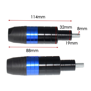 กันล้มมอเตอร์ไซค์ CNC ขนาด 114 มม. สีน้ำเงินดำ อลูมิเนียม ป้องกันการล้ม เพิ่มความปลอดภัย สำหรับการดัดแปลงและอัปเกรด - Product Image 1
