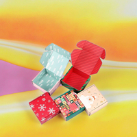 Coffret Cadeau de Noël Personnalisé Écologique et Durable pour Biscuits, Emballage Mystère en Vrac, Boîte Vide en Matériaux Recyclés avec Éponge