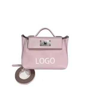 Evercolor Women's Handmade Custom Luxury Crossbody Bag Combined Swift Leather Handbag Features Genuine Leather Lining Hasp