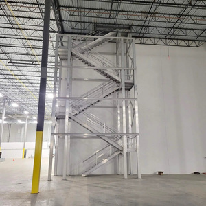 Escalera Metálica Industrial <span class=keywords><strong>de</strong></span> Acero Galvanizado con <span class=keywords><strong>Escaleras</strong></span> <span class=keywords><strong>de</strong></span> Escape <span class=keywords><strong>para</strong></span> Uso Exterior y en Villas - Product Image 2
