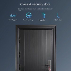 Porte <span class=keywords><strong>de</strong></span> sécurité insonorisée anti-effraction pour entrée d'appartement, dortoir ou <span class=keywords><strong>location</strong></span>, design chinois du fabricant, idéale pour la protection des mères et des enfants - Product Image 3