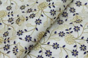 Tissu tissé en soie brute douce et respirante, séchage rapide, léger, motifs floraux abstraits et géométriques, pour vêtements et textiles de maison pour femmes - Product Image 3