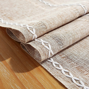Camino de mesa de arpillera de lino y yute, corredores de mesa de comedor de Casa de Campo de algodón, camino de mesa de boda - Product Image 2