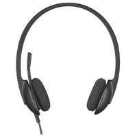 Casque de jeu filaire USB Logitech H340 avec microphone, réduction active du bruit, étanche IPX5, éclairage 7 couleurs, son 3D, batterie