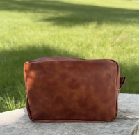 Trousse de toilette marron clair pour homme, trousse à cosmétiques pour femme avec fermeture éclair, cadeau fête des pères, lot de 25 pièces, entrepôt GA