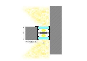 YG-G002 Profilé en aluminium linéaire LED en forme de U, <span class=keywords><strong>nouvelle</strong></span> extrusion de canal, diffuseur de lumière ondulée en PC, pour <span class=keywords><strong>la</strong></span> décoration d'éclairage en bande - Product Image 5