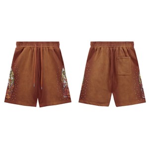 Shorts de Algodón Vintage con Cordón Decorativo, Anti-Pilling, Cintura Alta, Cierre con Cordón, Estilo Urbano, Sin Pedido Mínimo, Dropshipping - Product Image 4