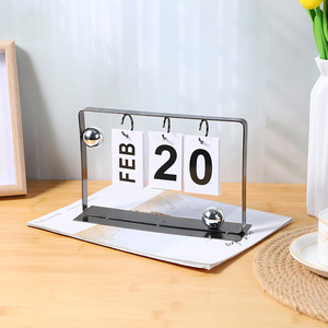 Mystic Arts Wrought Iron <b>Calendar</b> Ornament Desktop Perpetual <b>Calendar</b> Home Living Room Decoration - Product Image 3